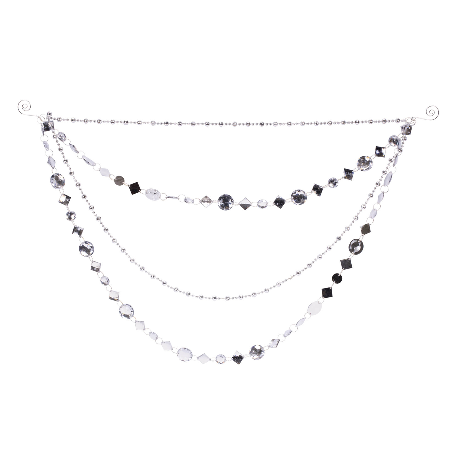 Chain and Bead Garland (Set of 2) 20”L Plastic