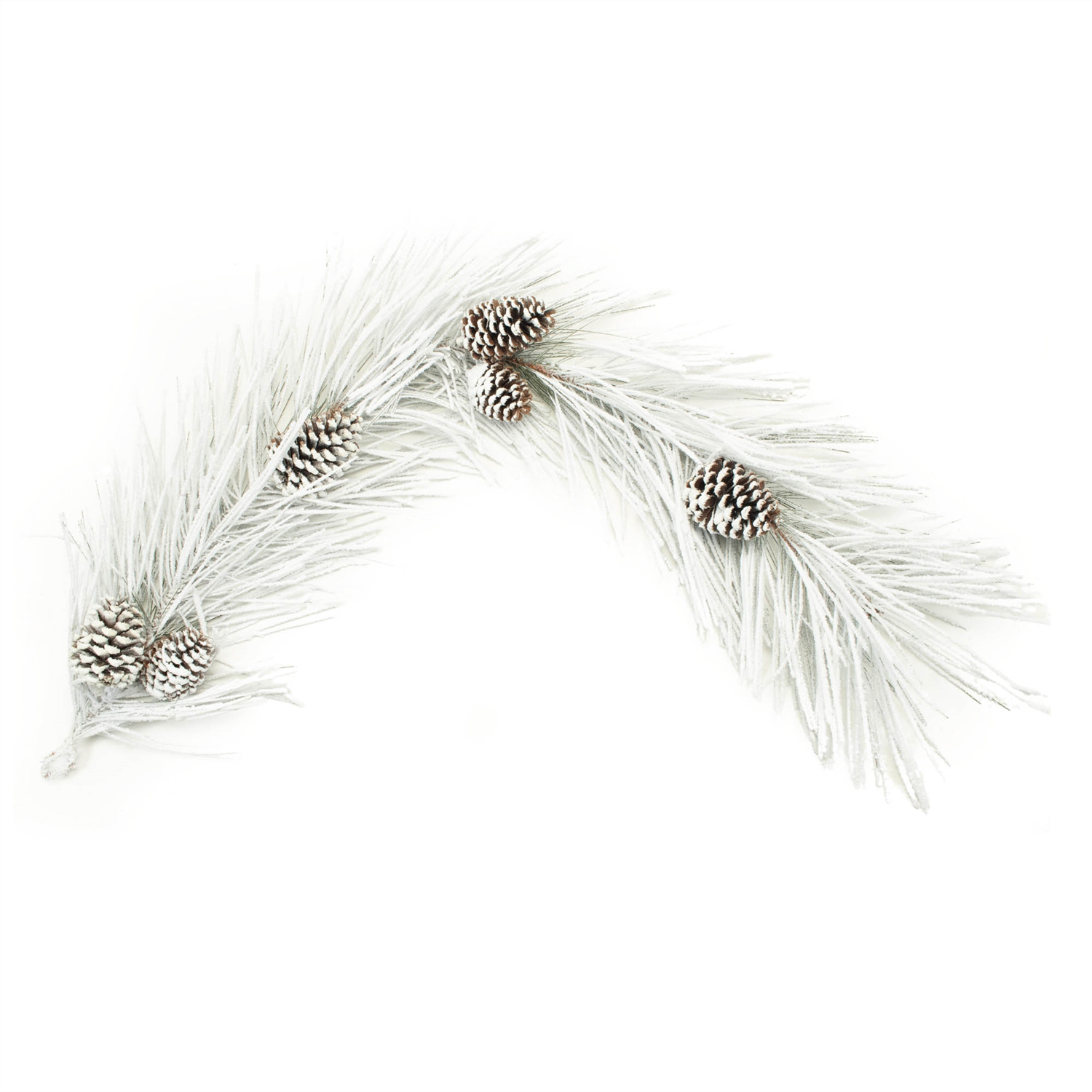 Flocked Pine Garland 48”L PVC