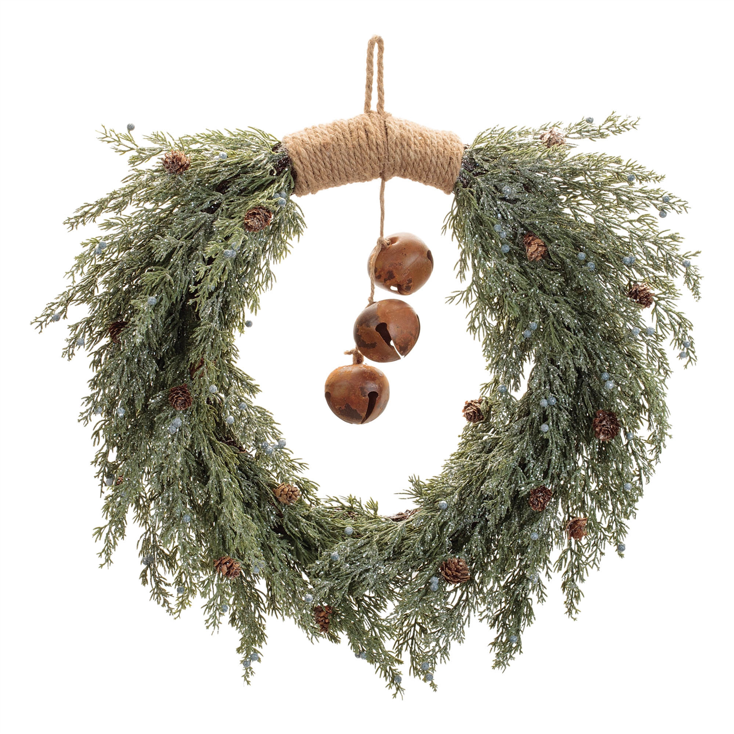 Pine w/Bell Wreath 22”D Plastic