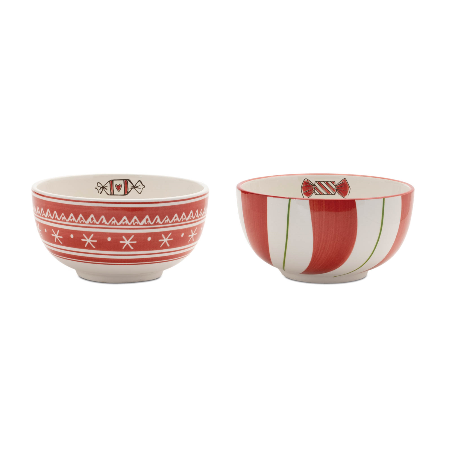 Santa Candy Bowl (Set of 4) 6"D x 3.25"H Ceramic
