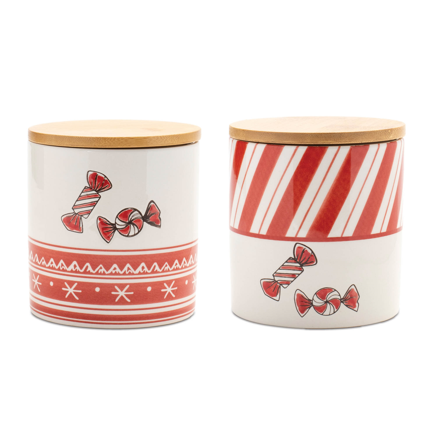Candy Canister (Set of 4) 4.25"D x 4.75"H Ceramic