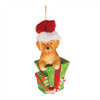 Puppy in Package Ornament (Set of 6) 6"H Glass