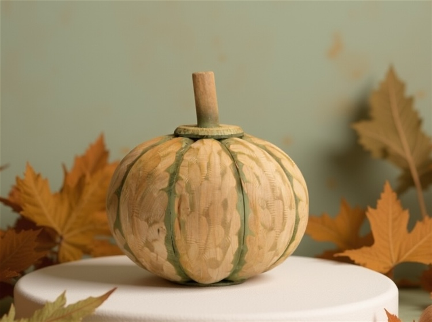 Pumpkin (Set of 2) 7"D x 7"H Wood/MDF