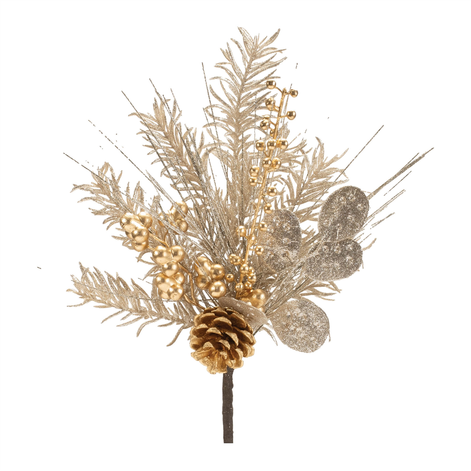 Mixed Pine w/Silver Dollar Spray (Set of 6) 19.5”H Plastic