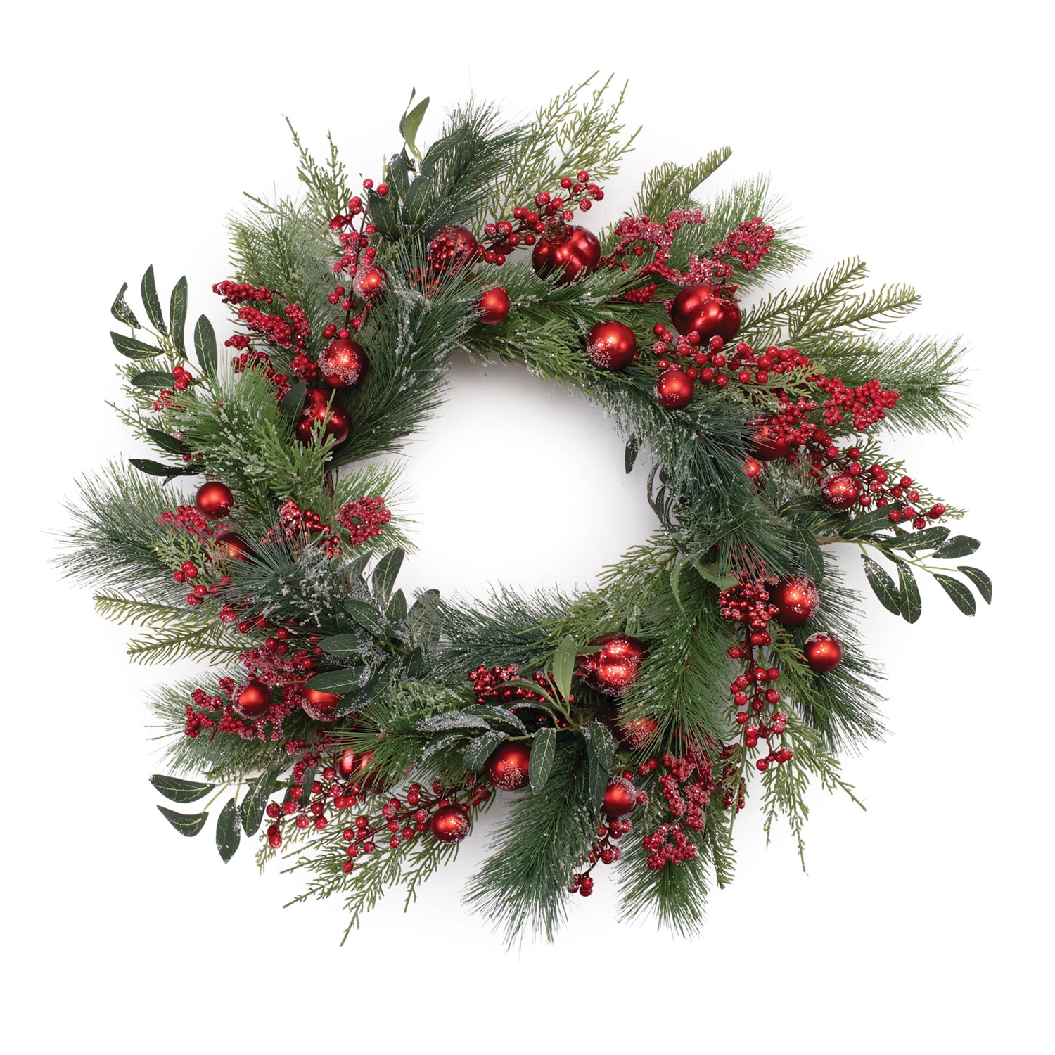 Pine Wreath 24”D Plastic/Styrofoam