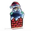 Santa and Chimney Ekkolight 35”H Acrylic UL Plug