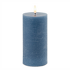 FIA Wick Candle BLUE (Set of 2) 3"D x 6"H Wax/Plastic 2 C Batteries Not Included