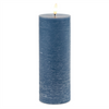 FIA Wick Candle BLUE (Set of 2) 3"D x 8"H Wax/Plastic 2 C Batteries Not Included