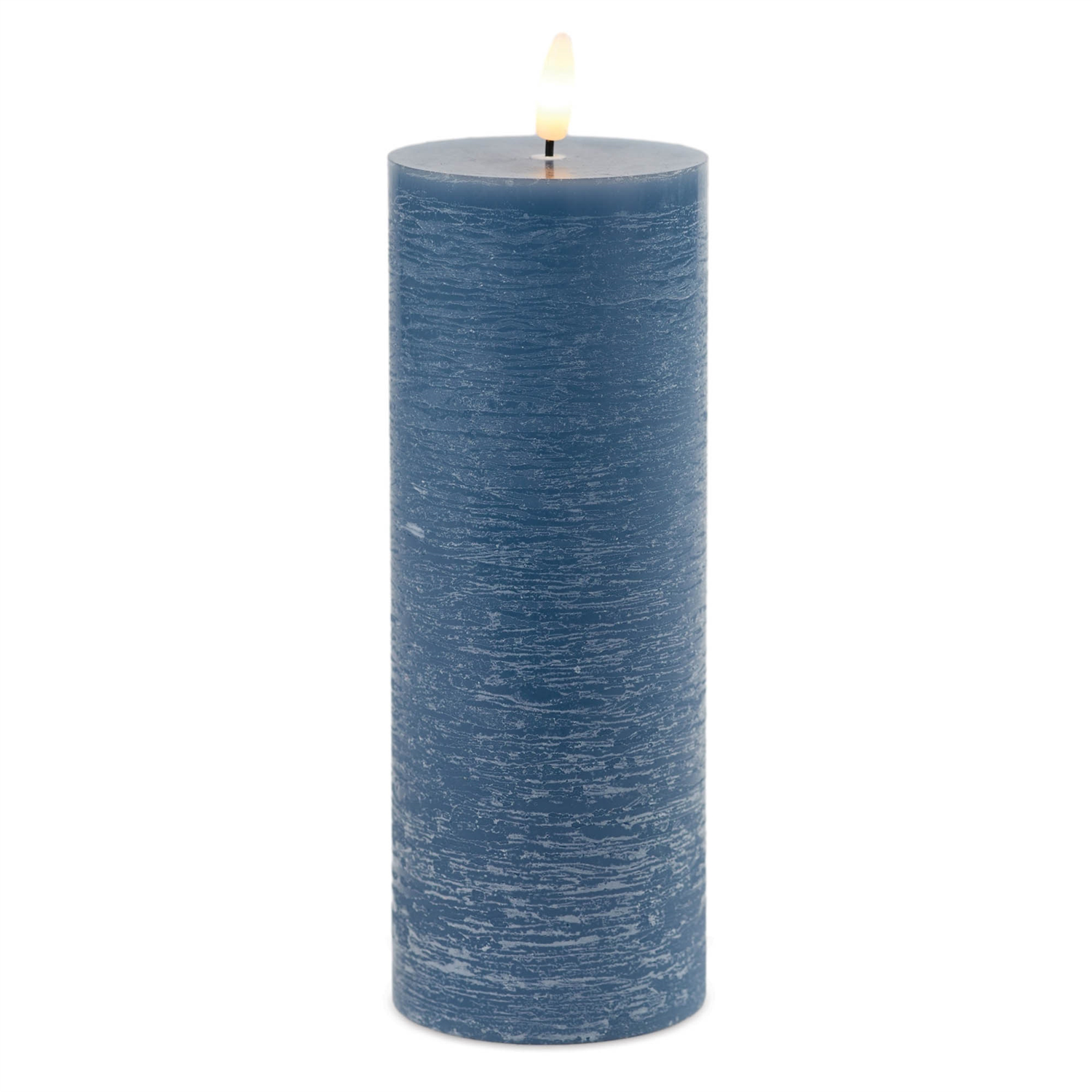 FIA Wick Candle BLUE (Set of 2) 3"D x 8"H Wax/Plastic 2 C Batteries Not Included