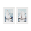Framed Sail Boat Print (Set of 2) 19.5" x 27.5"H Wood/MDF