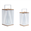 Lantern (Set of 2) 7"SQ x 13.75"H, 8.5"SQ x 16.5"H Metal/Glass