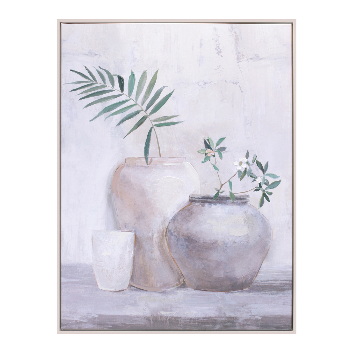 Framed Foliage Vase Canvas 24"L x 32"H Canvas/Plastic/MDF