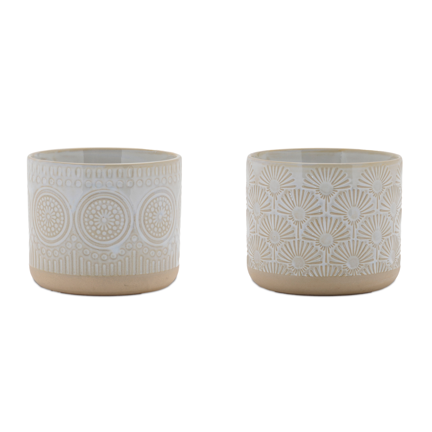 Container (Set of 2) 4.75"D x 4"H Porcelain
