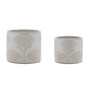 Container (Set of 2) 4"D x 3.5"H, 5.5"D x 4.5"H Porcelain