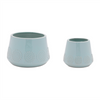Container (Set of 2) 5"D x 4.25"H, 7.5"D x 5"H Ceramic
