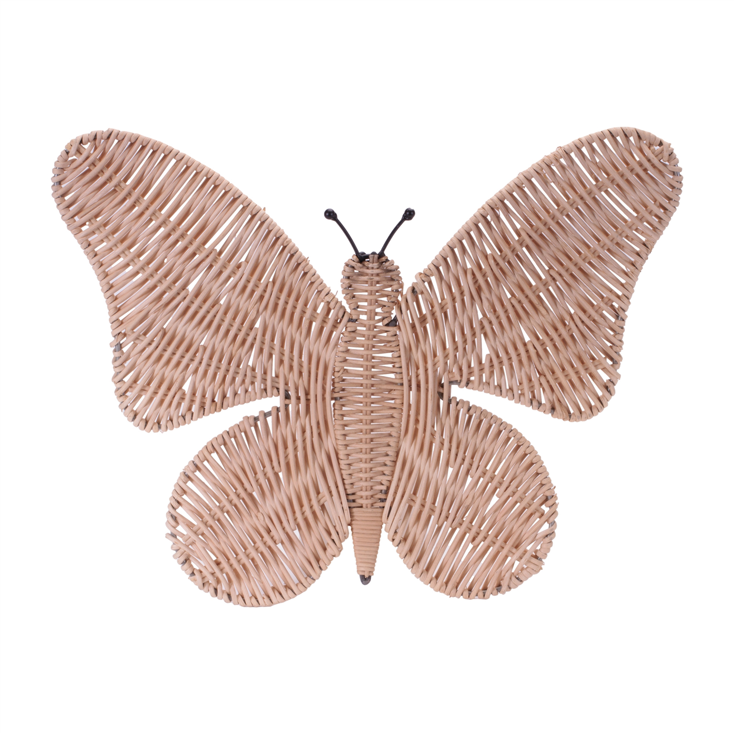 Butterfly 18"L x 14"H Metal/Rattan