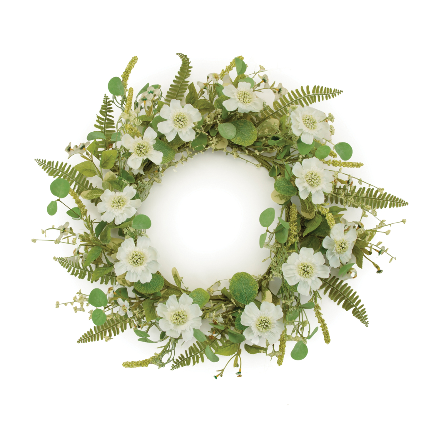 Scabiosa Wreath 22”D Polyester