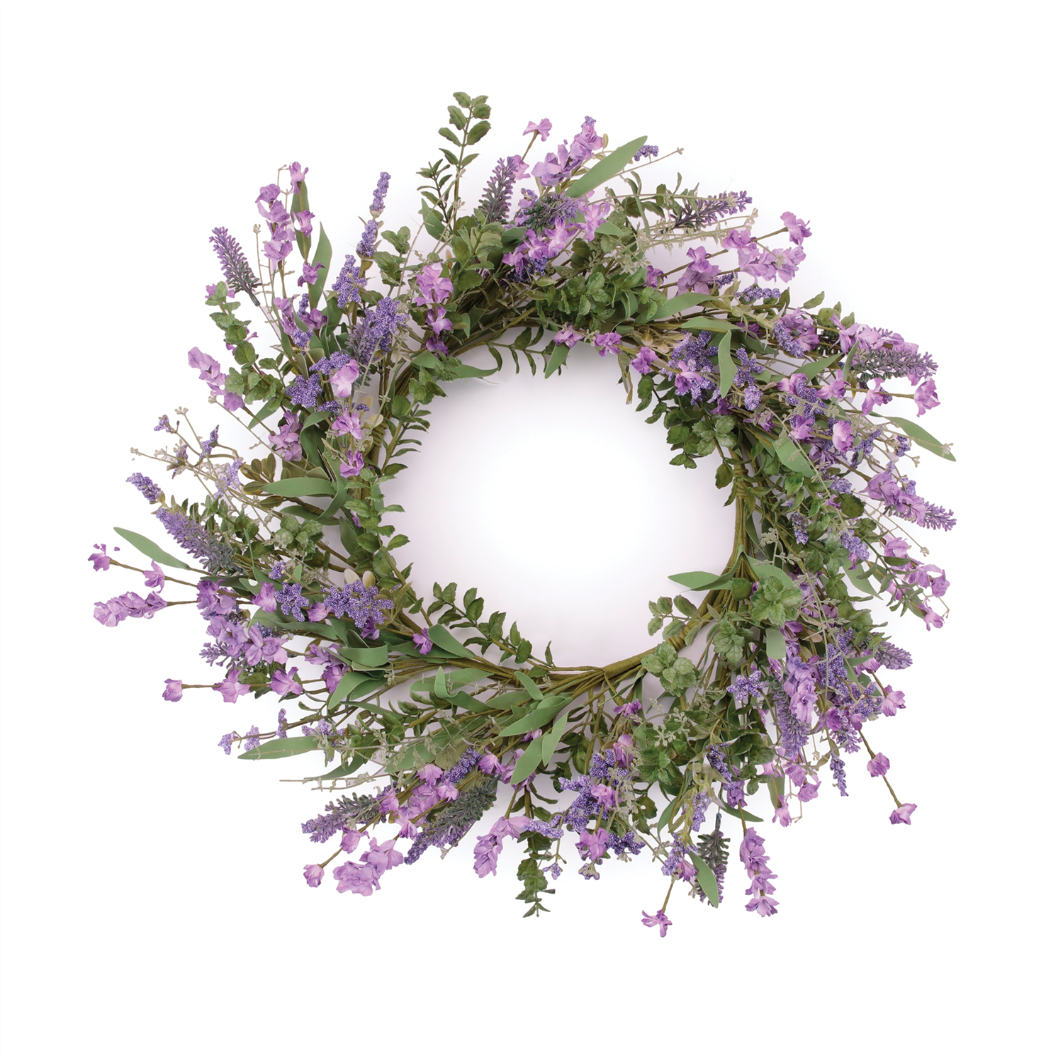 Mixed Lavender Wreath 20”D Polyester