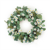Mini Daisy Wreath 22”D Polyester