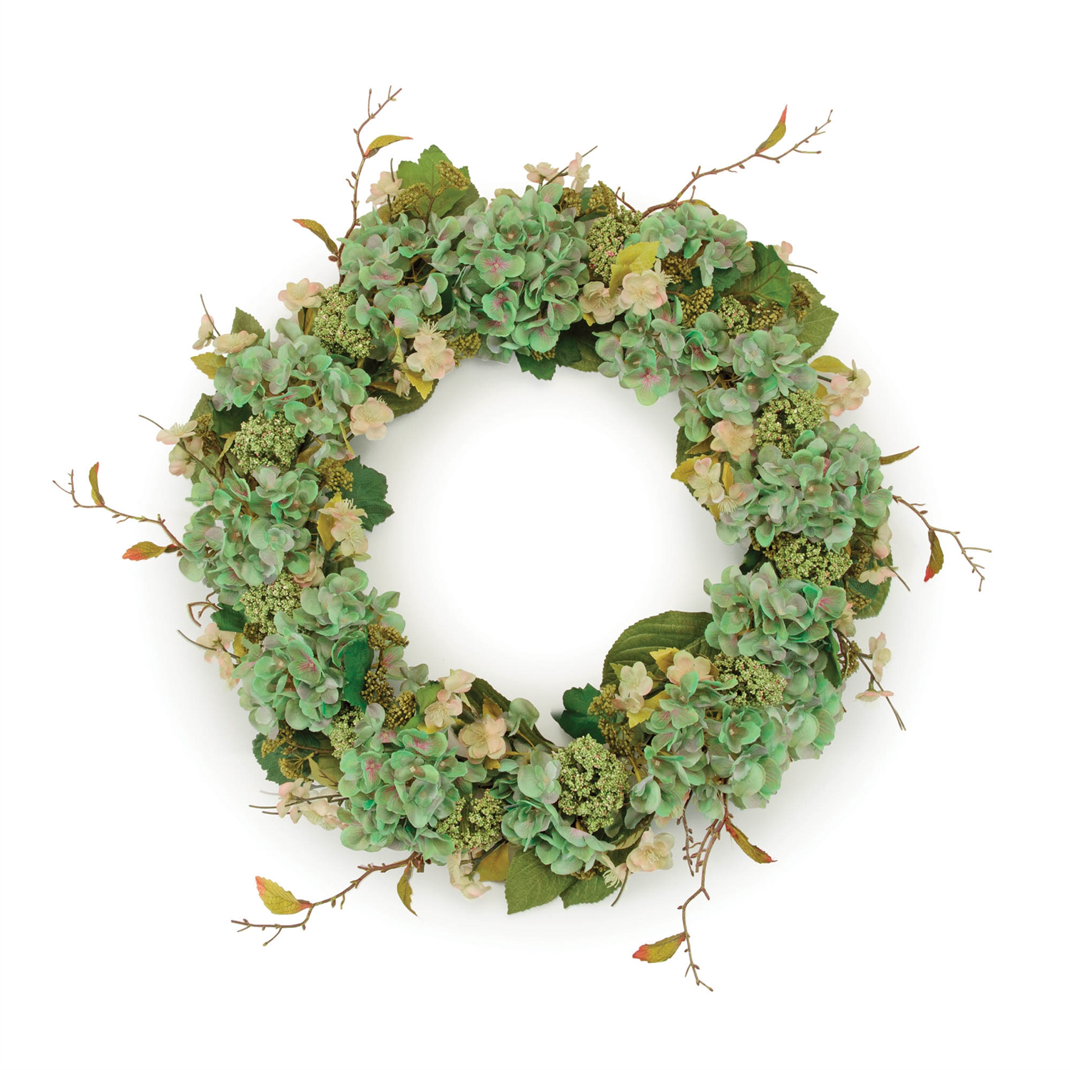 Hydrangea Wreath 32”D Fabric