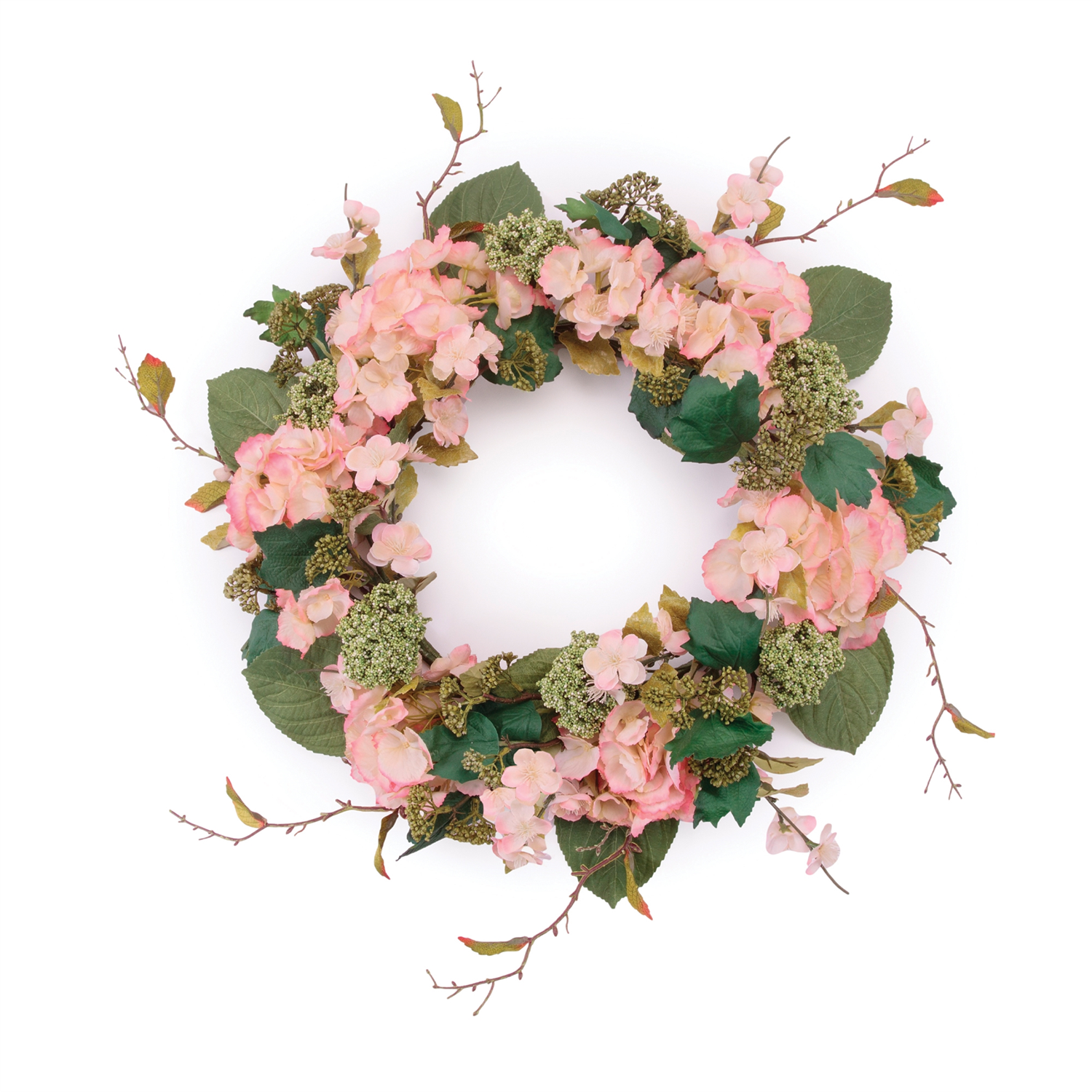 Hydrangea Wreath 32”D Fabric
