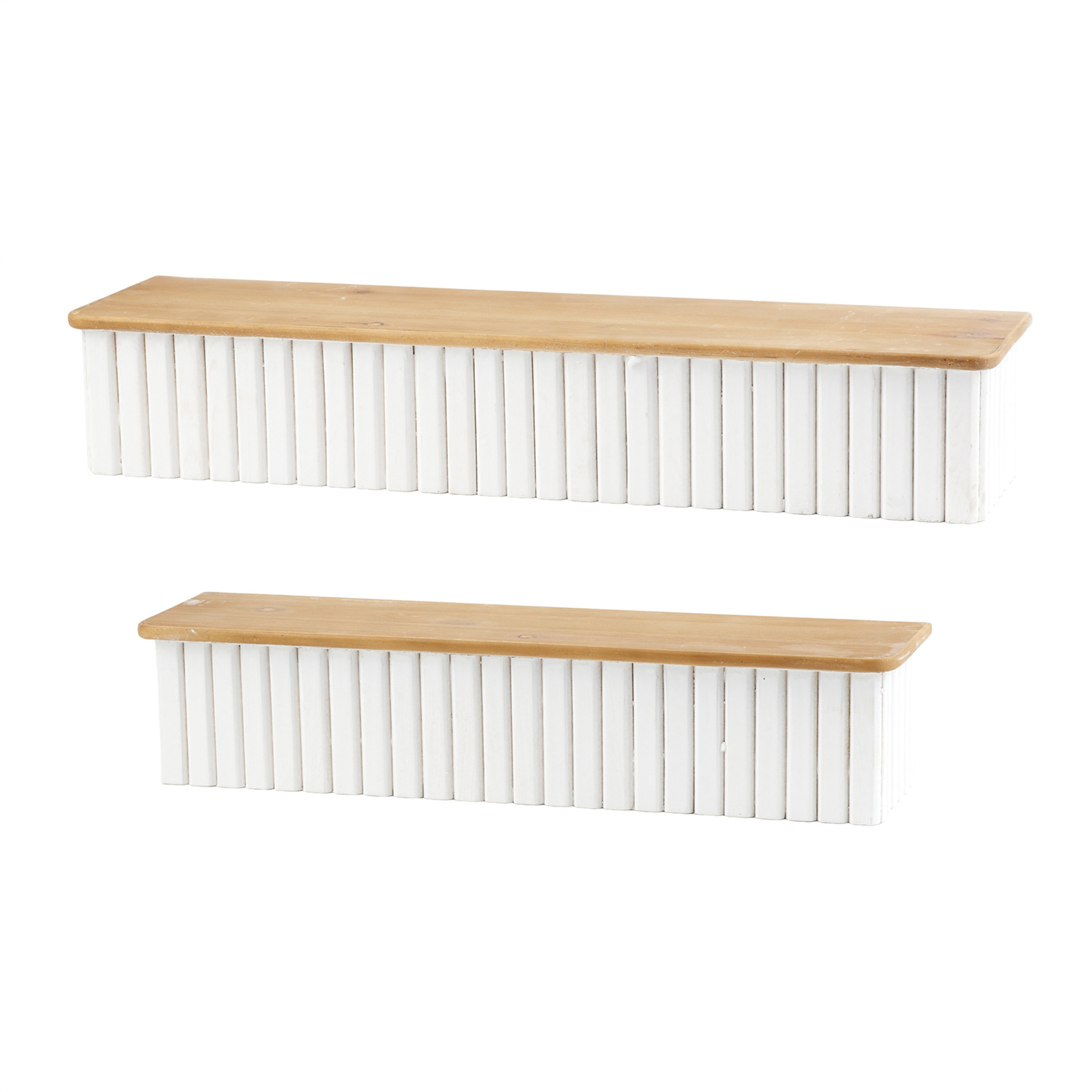 Wall Shelf (Set of 2) 18"L x 4.75"W x 4"H, 22"L x 5.5"W x 4"H MDF