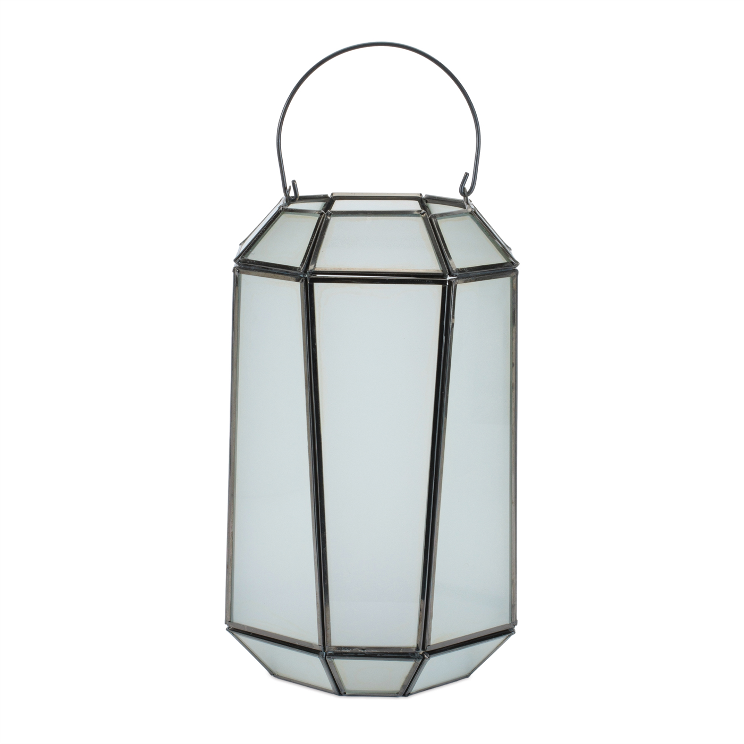Lantern 6.5"D x 10.75"H Glass/Iron