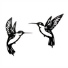 Hummingbird (Set of 6) 6”H Metal
