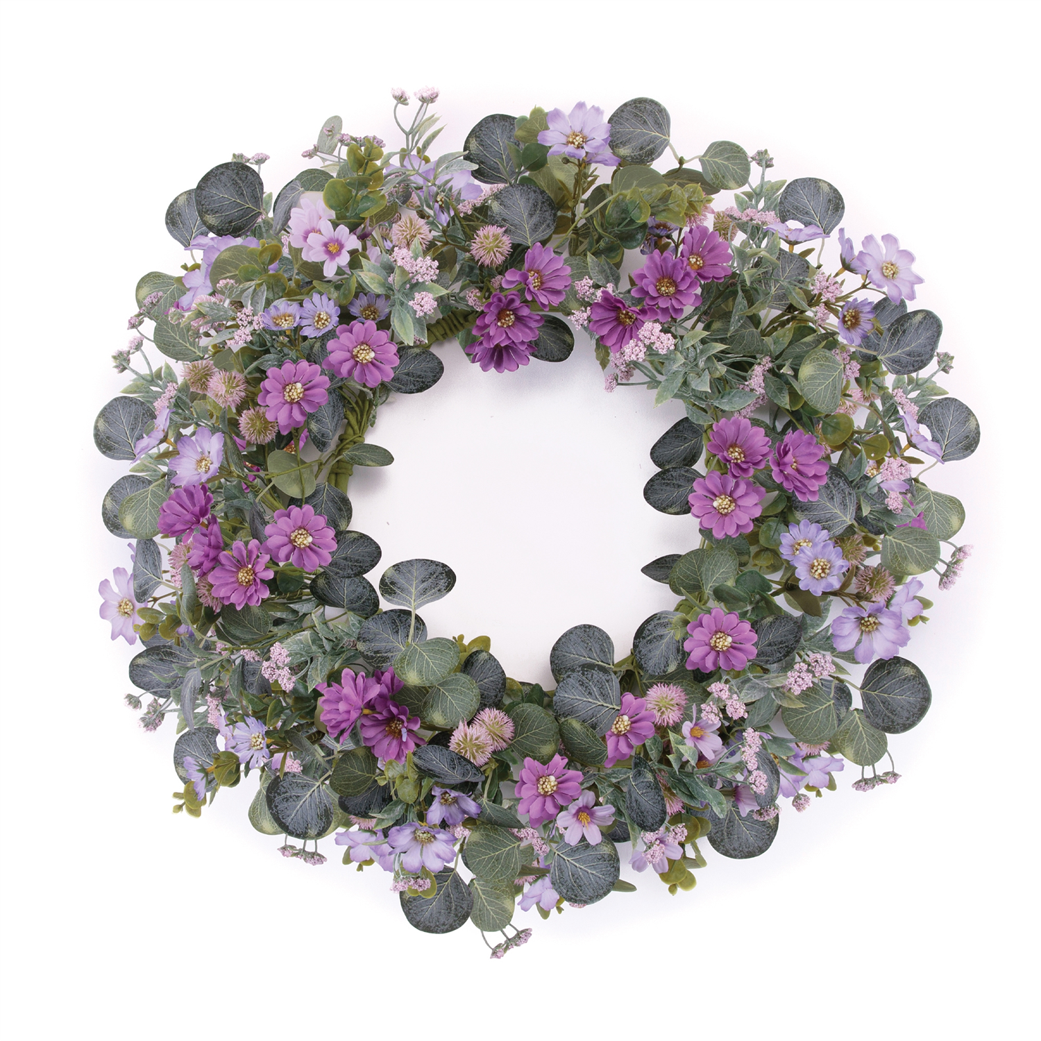 Mixed Floral Wreath 22”D Polyester