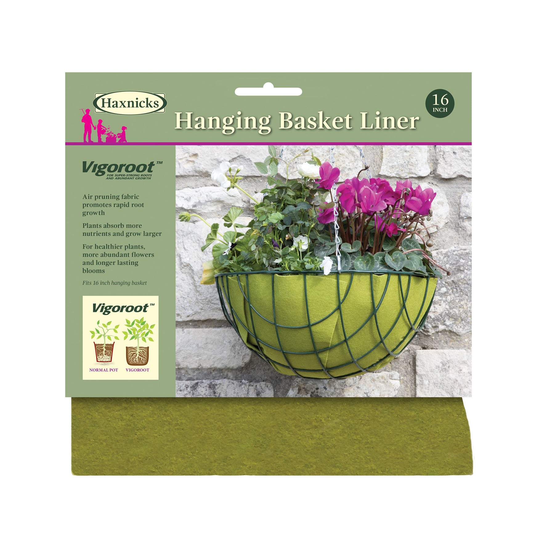 16" Vigoroot Hanging Basket Liner