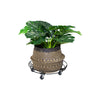 15" Black Round Steel Wire Plant Caddy