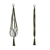 35" Natural Green Macrame Hanger