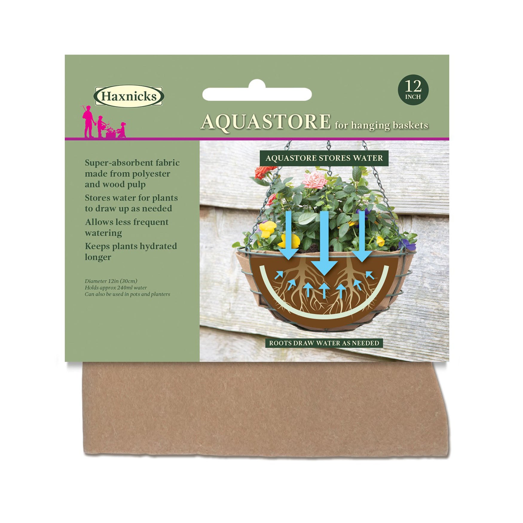 12" AquaStore Hanging Basket Liner