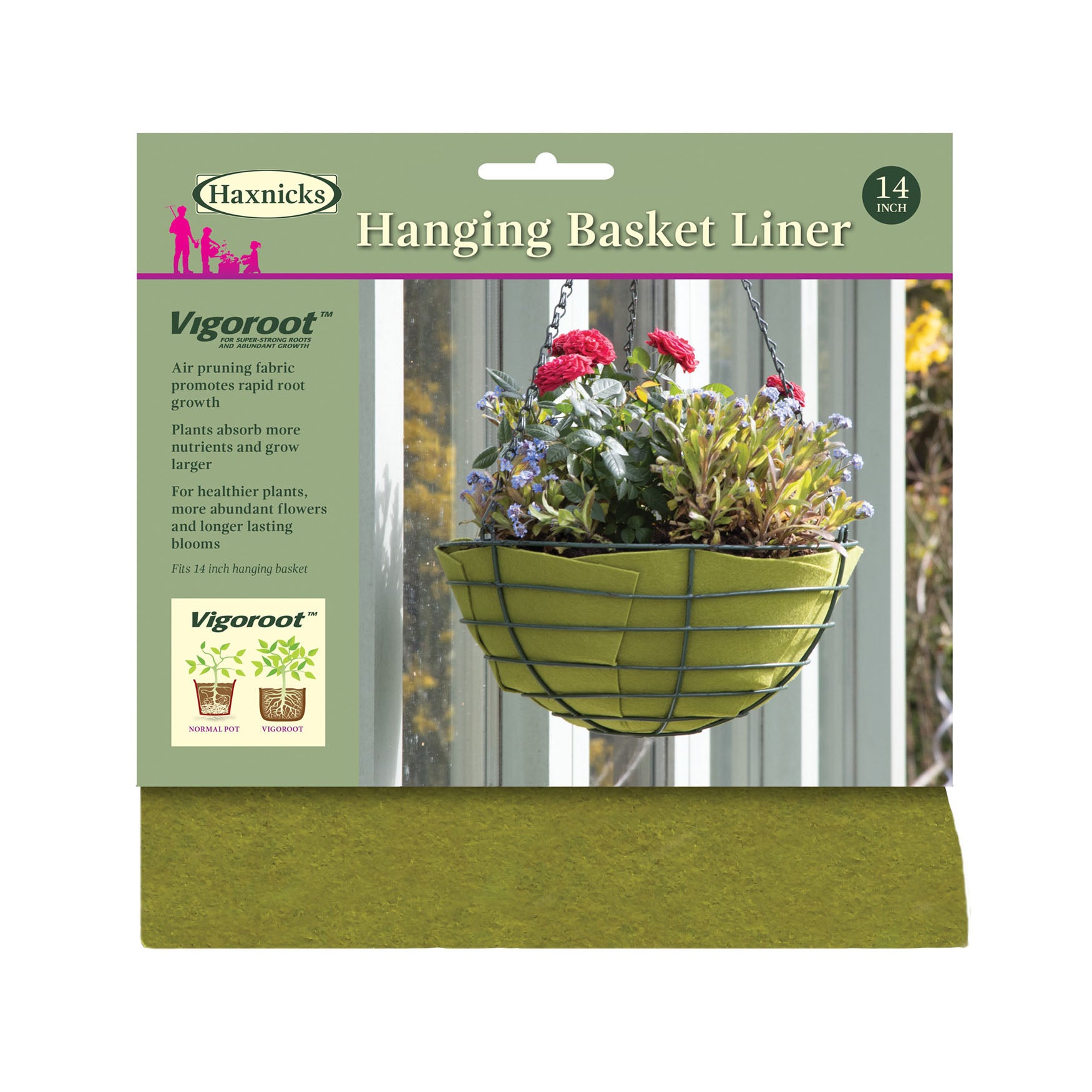 14" Vigoroot Hanging Basket Liner