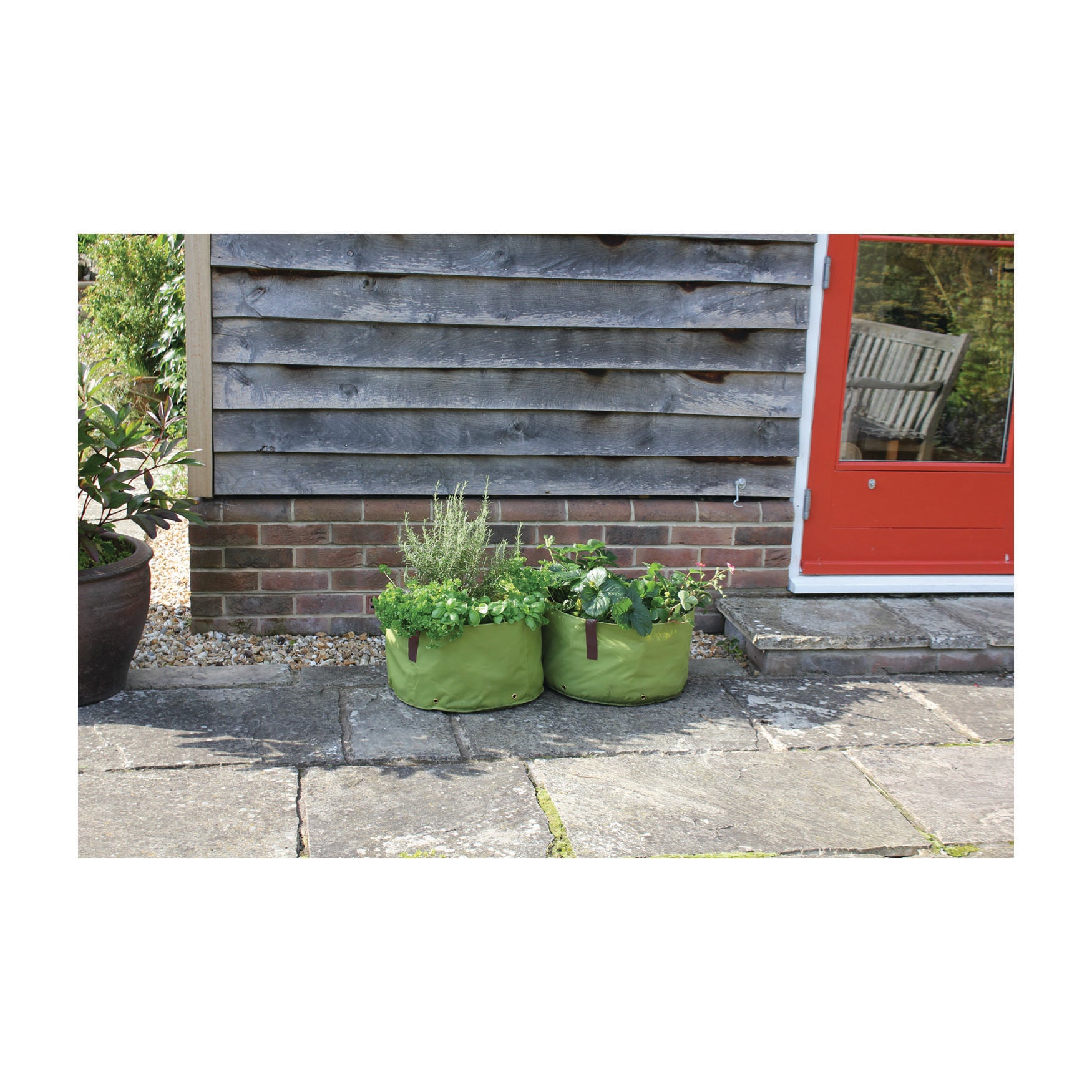 Shallow Premium Fabric Planters  2pk