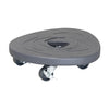 11" Charcoal Round Swirl Stone Plant Caddy