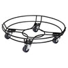 15" Black Round Steel Wire Plant Caddy