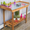 Gardener's Table with Tin Surface