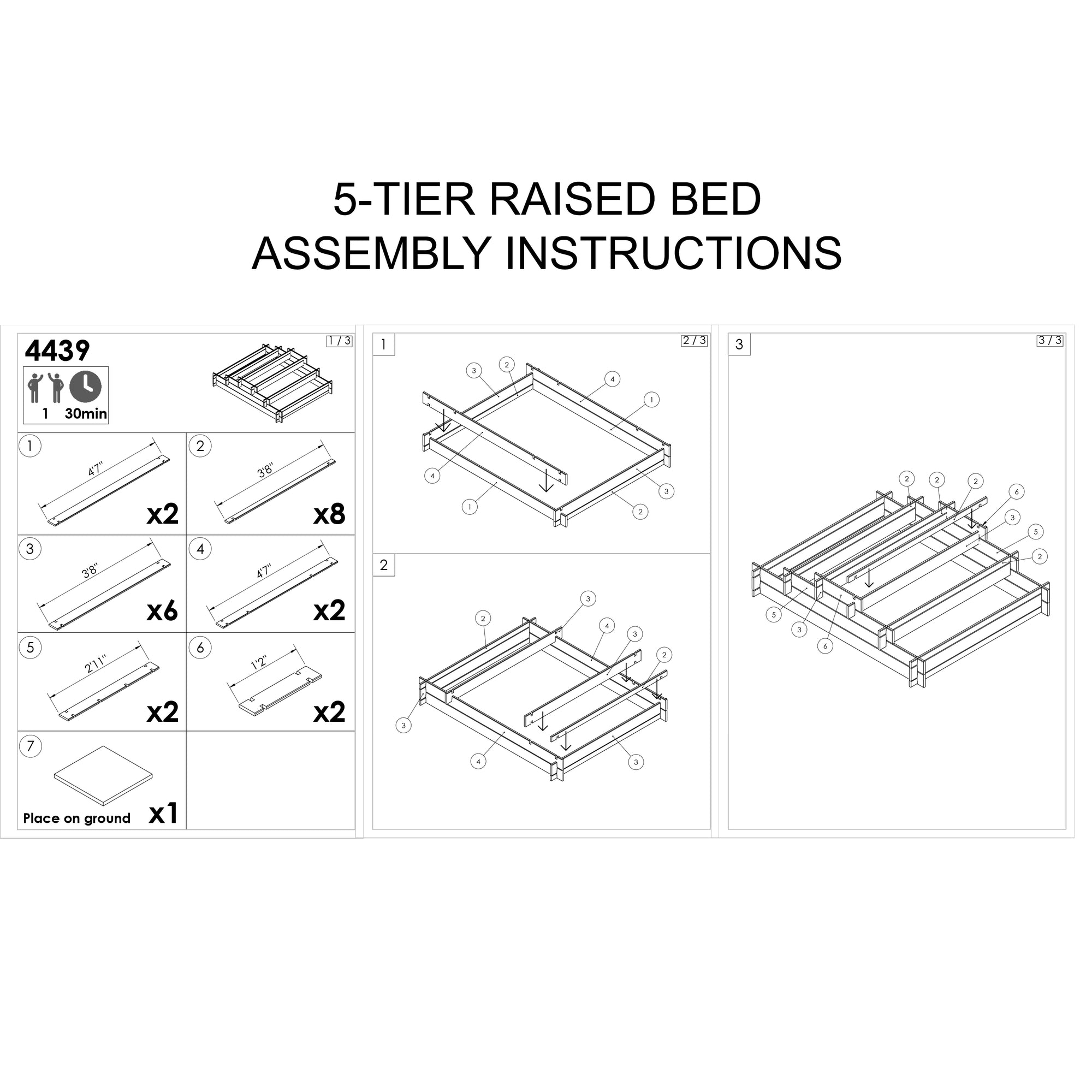 Tiered Five Section Raised Bed