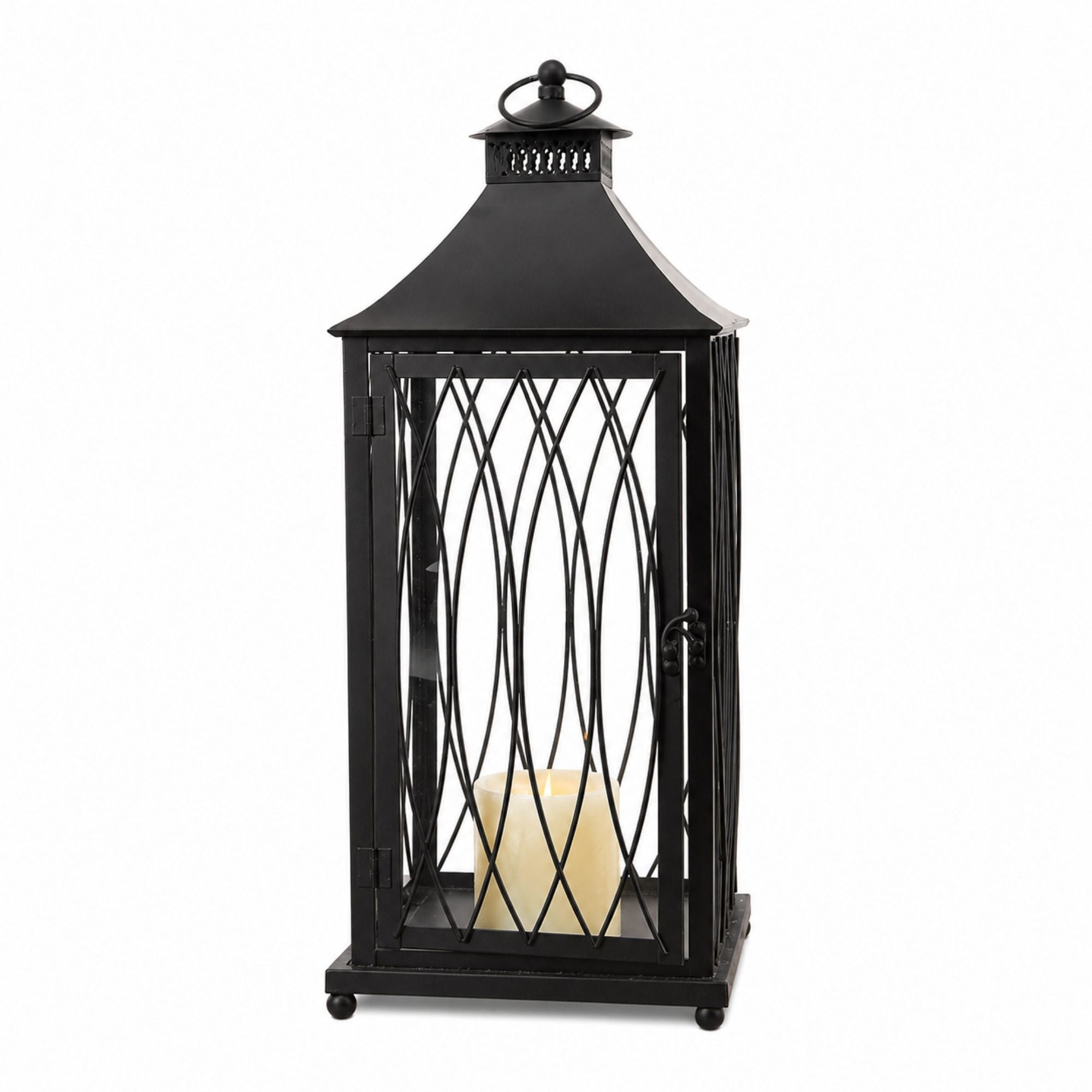 Lantern (Set of 3) 11.5"H,16"H,24"H Metal/Glass