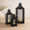 Lantern (Set of 3) 11.5"H,16"H,24"H Metal/Glass
