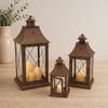 Lantern (Set of 3) 11.5", 17", 24"H Metal/Glass