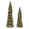 Holly Trees w/Pinecone Detail (Set of 2) 19.5"H, 15"H Polystone