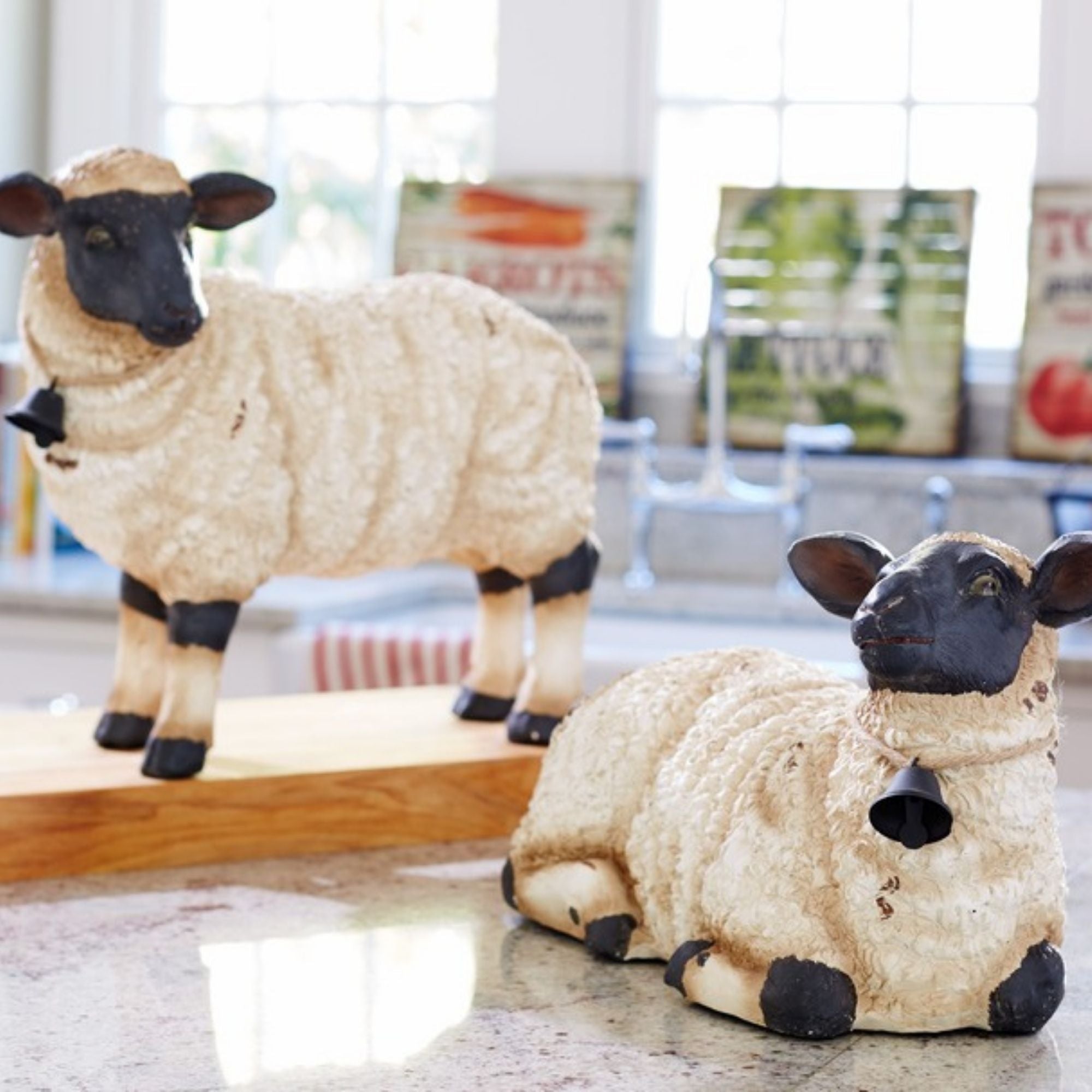 Sheep (Set of 2) 9.5"H, 14.75"H MGO