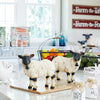 Rustic Sheep Figurine with Bell Accent (Set of 2)