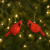 Cardinal Ornament (Set of 12) 4"H Glass