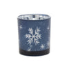 Frosted Votive Candle Holder with Snowflake Design (Set of 3)