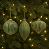 Ornament (Set of 6) 4.25"H, 4.5"H, 6"H Glass