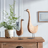 Goose (Set of 2) 11.5"H, 17.5"H Wood/Iron