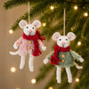 Mouse Ornament (Set of 6) 7”H Foam/Polyester